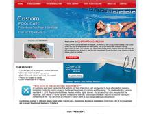 Tablet Screenshot of custompoolcare.com